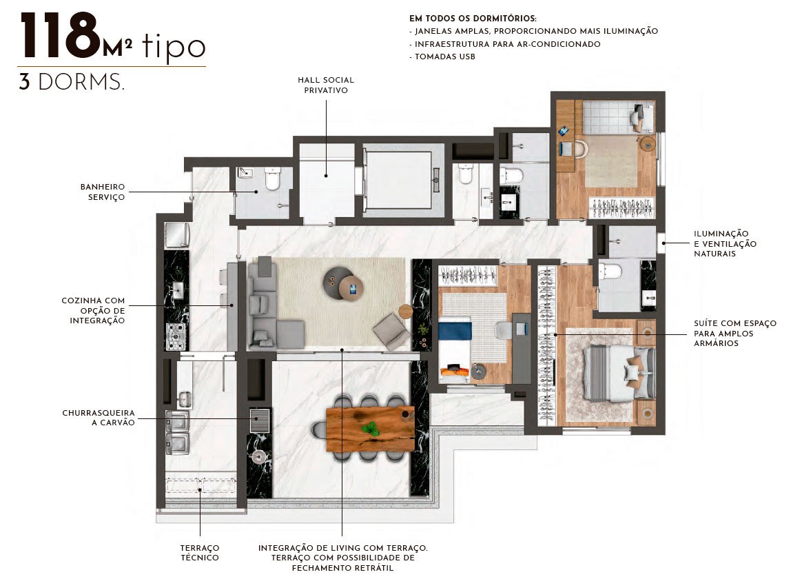 Apartamento, 3 quartos, 118 m² - Foto 47