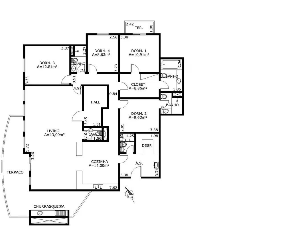 Apartamento, 3 quartos, 194 m² - Foto 37