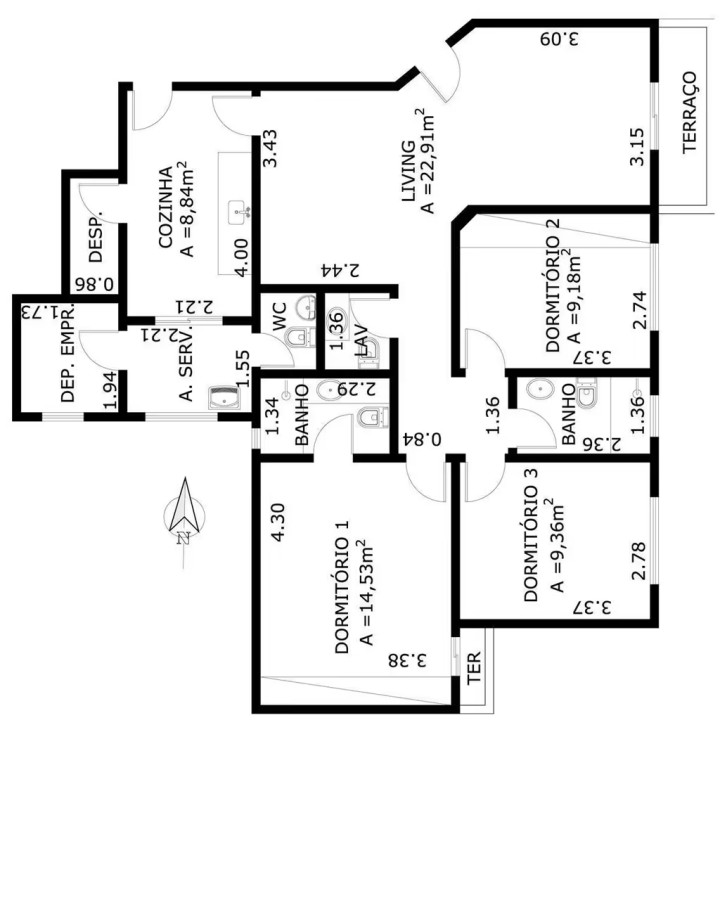 Apartamento, 3 quartos, 105 m² - Foto 46