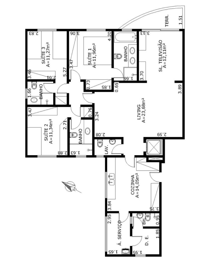 Apartamento, 3 quartos, 132 m² - Foto 46