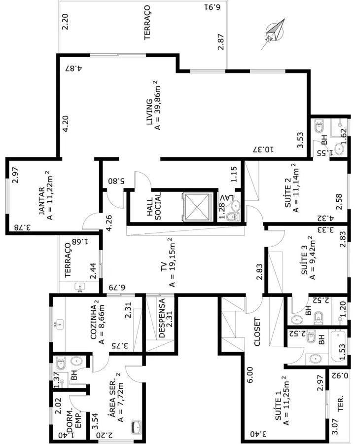 Apartamento, 3 quartos, 208 m² - Foto 63