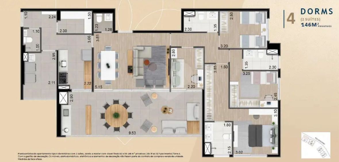 Apartamento para Venda em São Paulo, Chácara Klabin, 4 dormitórios, 2 suítes, 5 banheiros, 2 vagas — foto 7